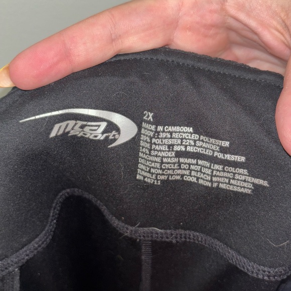 MTA Sport Black Flare Yoga Pant Leggings Size 2X - Picture 7 of 10